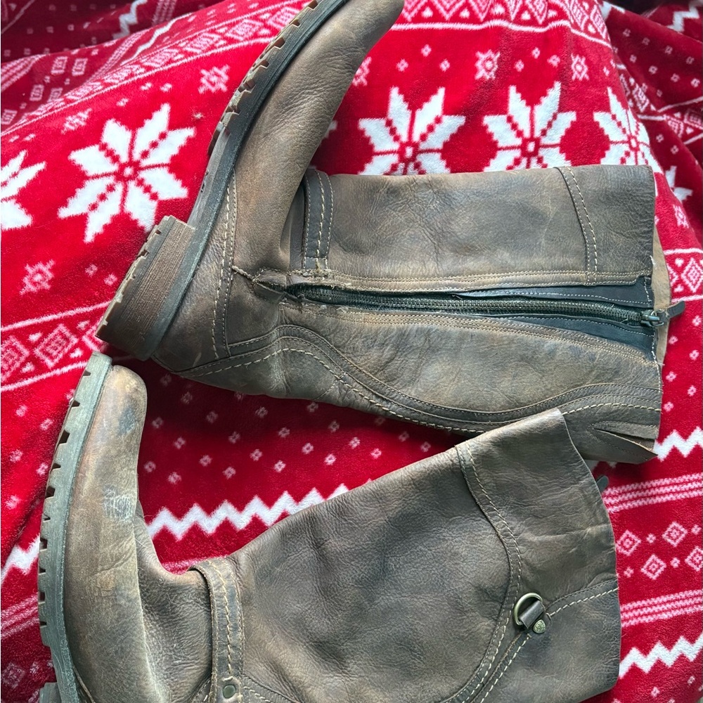 Leather knee high boots sz 11 - Picture 2 of 13